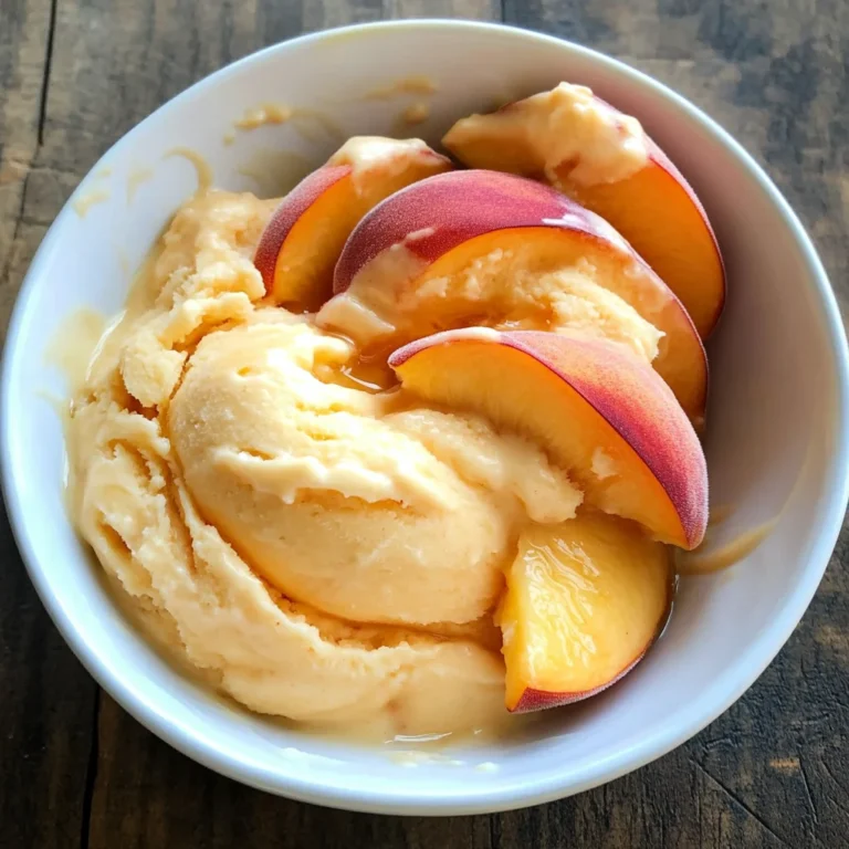 5-Minute Healthy Peach Frozen Yogurt