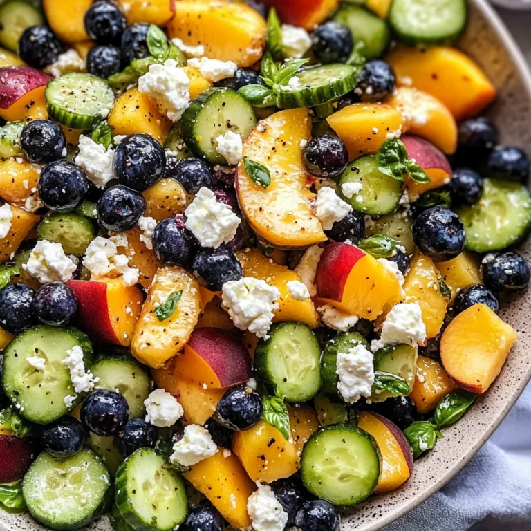 Blueberry Peach Feta Salad