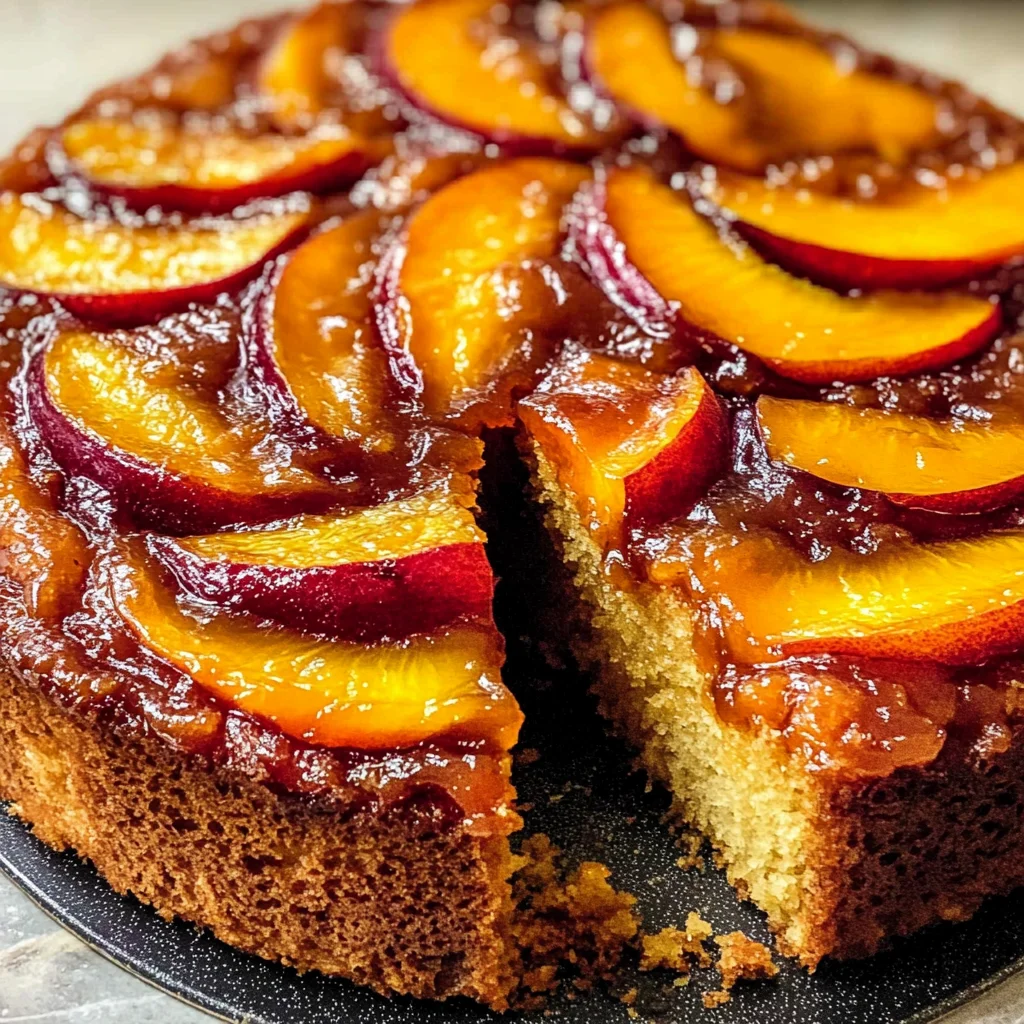 Bourbon Peach Upside-Down Cake