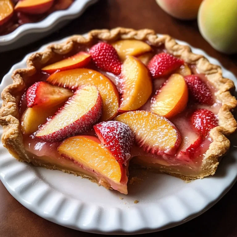 Brown Butter Strawberry Peach Pie