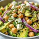 Chickpea Feta Avocado Salad