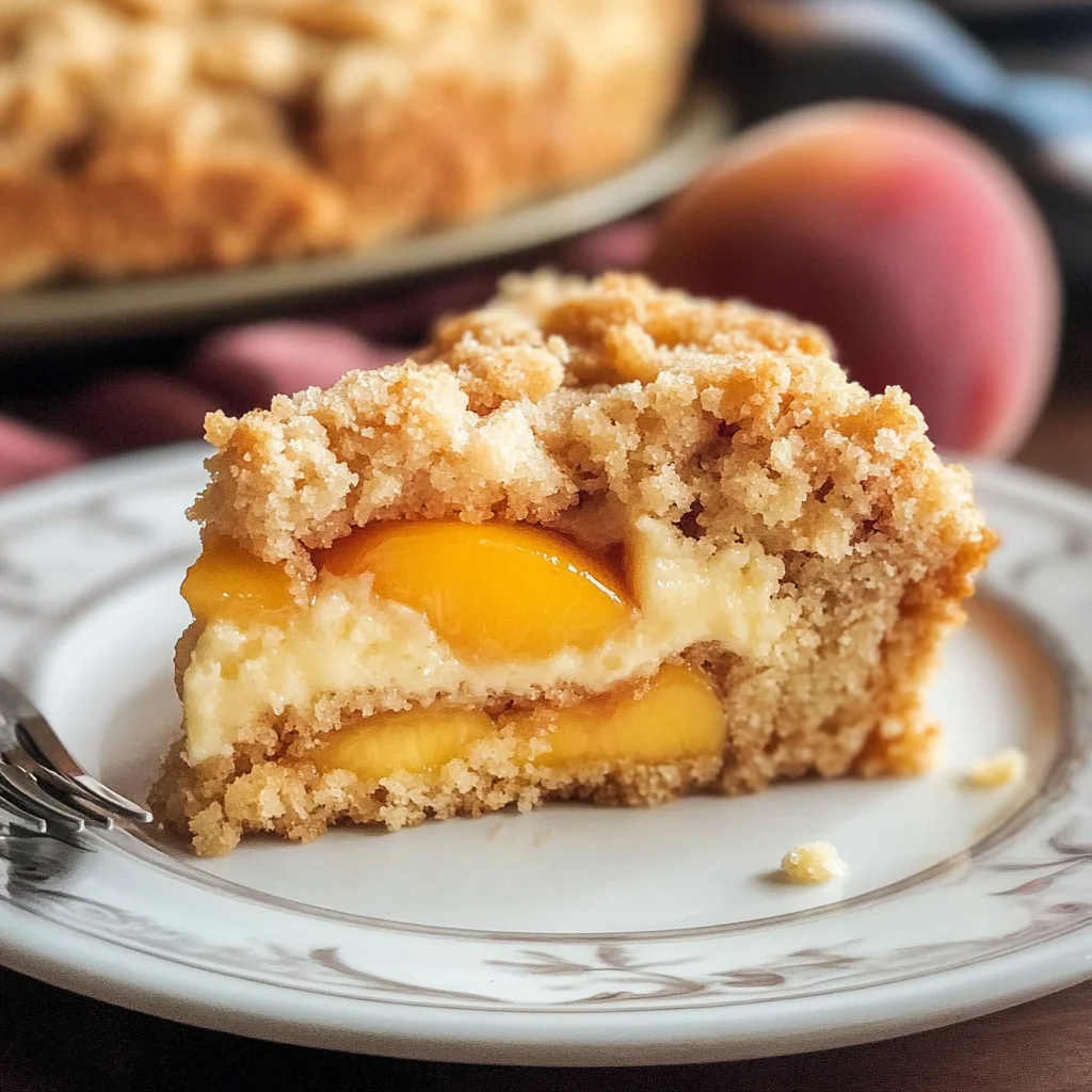 Easy Italian Peach Crumb Cake