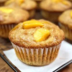 Healthy Honey Peach Muffins