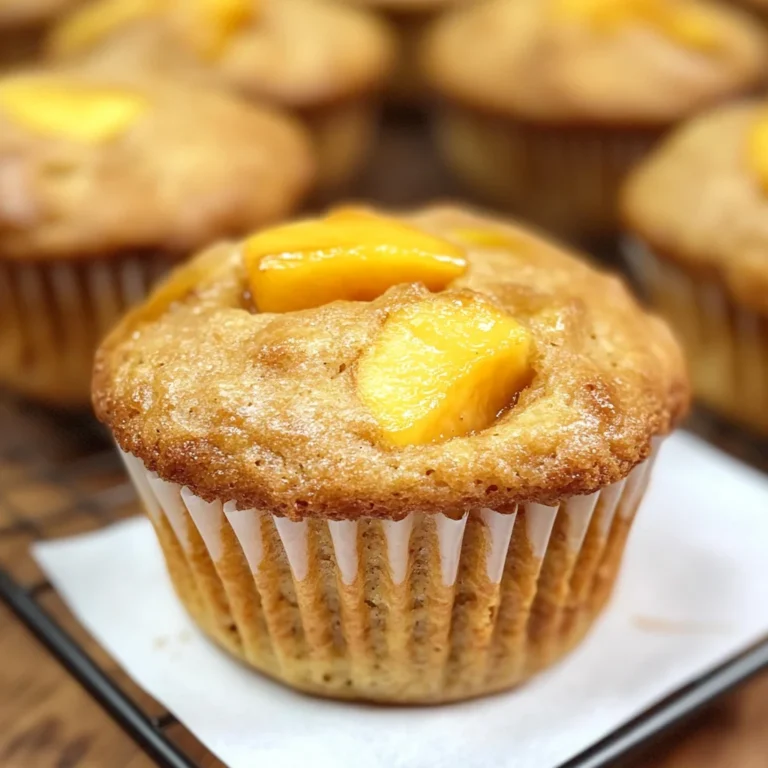 Healthy Honey Peach Muffins