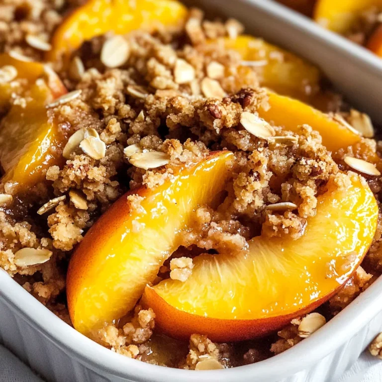 Healthy Peach Crumble