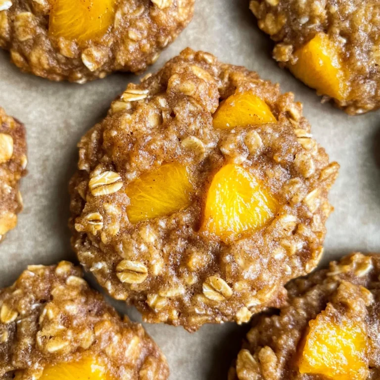 Healthy Peach Oatmeal Breakfast Cookies
