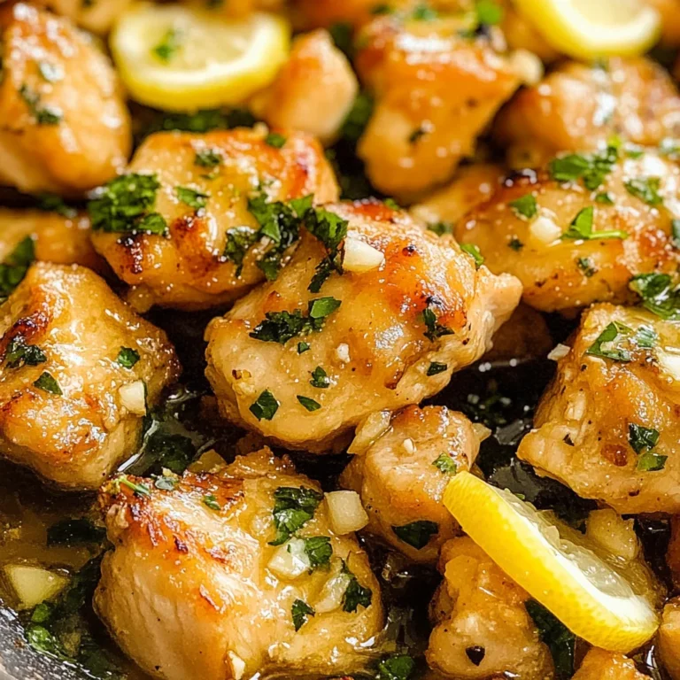 Lemon Garlic Chicken Bites