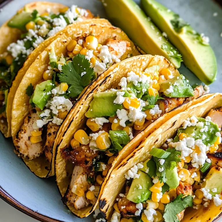 Mexican Street Corn Chicken Tacos