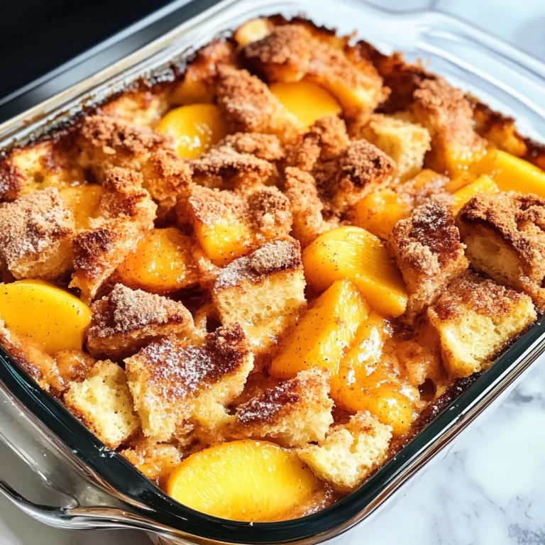Peach Cobbler French Toast Bake