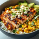 Street Corn Chicken Rice Bowl