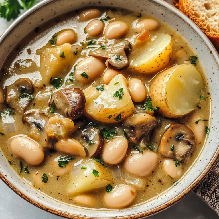 Cozy White Bean Mushroom Stew (Vegan)