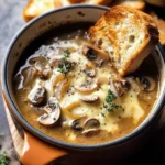 Creamy French Onion and Mushroom Soup.