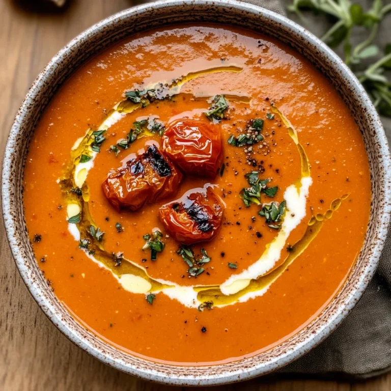 Creamy Roasted Garlic Tomato Soup