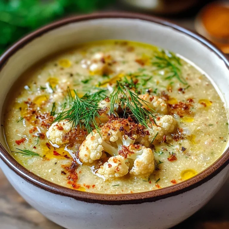 Roasted Cauliflower Soup