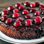 Chocolate Cherry Upside Down Cake