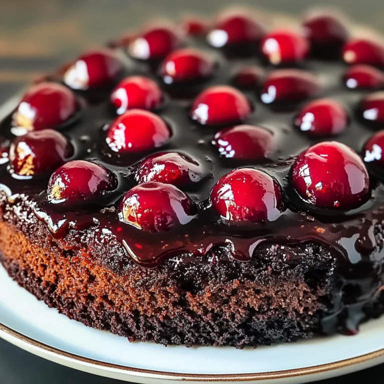 Chocolate Cherry Upside Down Cake