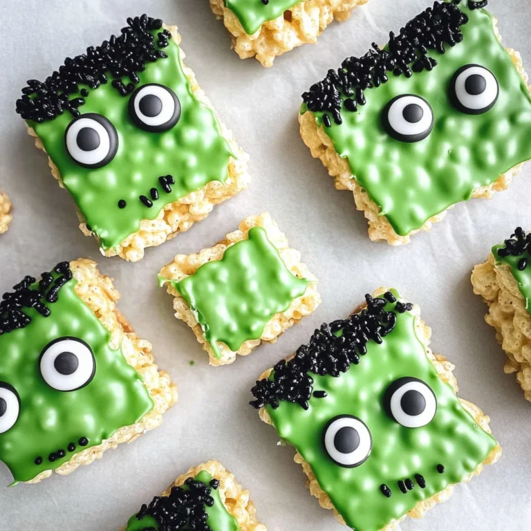 Frankenstein Halloween Rice Krispie Treats