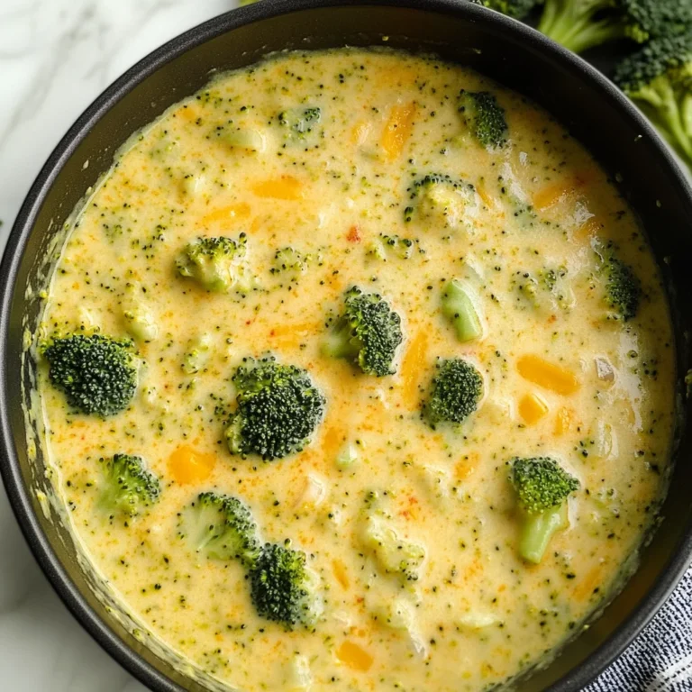 High Protein Broccoli Cheddar Soup