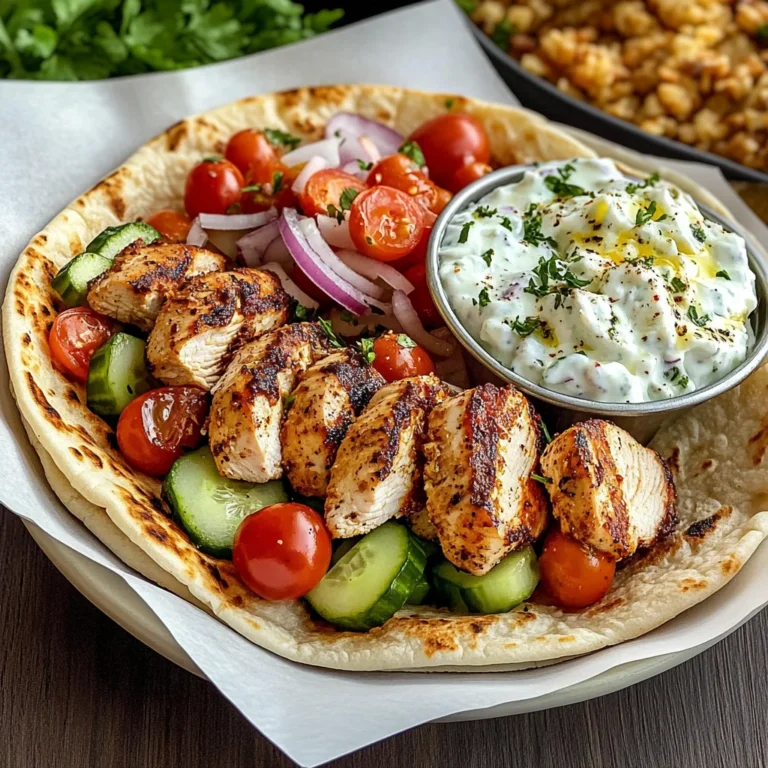 Mediterranean Chicken Gyros with Creamy Feta Tzatziki