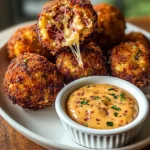 Reuben Balls with Spicy Thousand Island Dipping Sauce