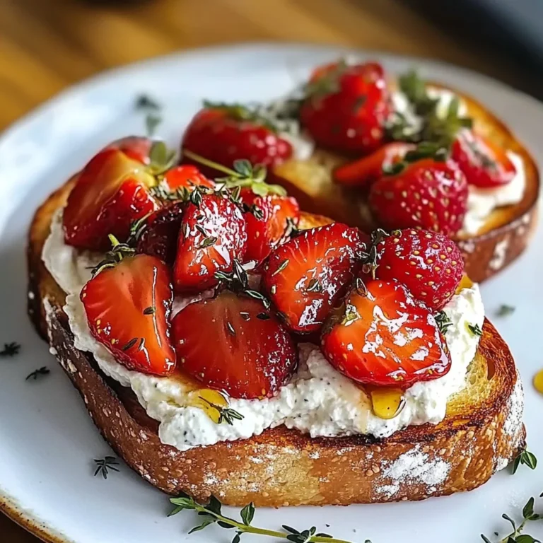 Roasted Strawberry Whipped Ricotta Toast