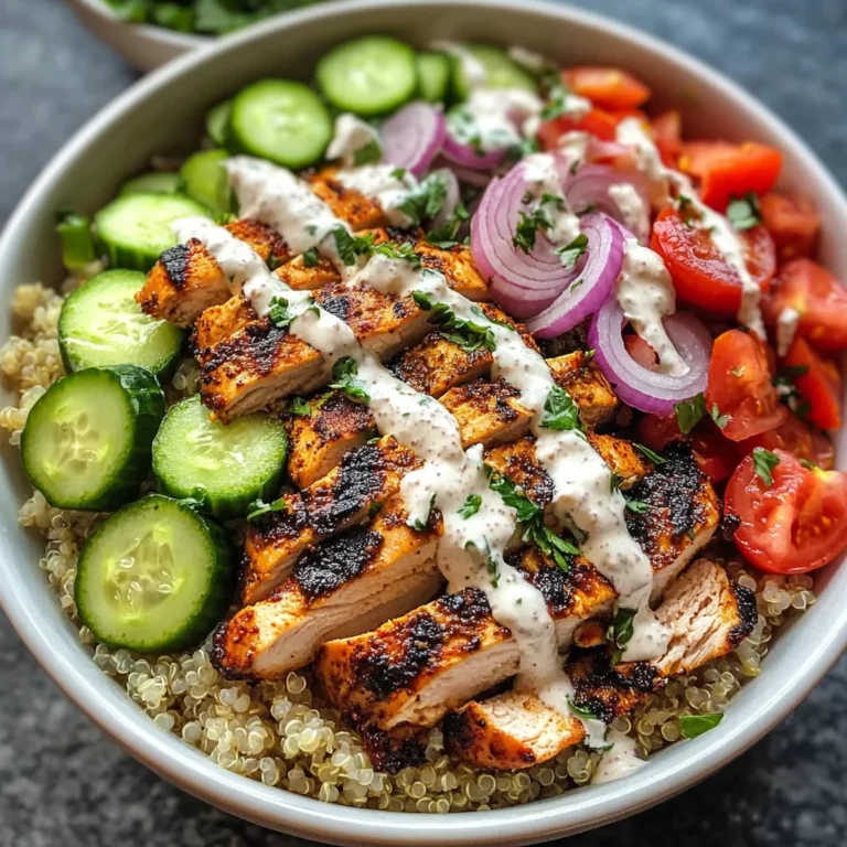 Savor 2-Hour Grilled Chicken Shawarma Bowls with Creamy Garlic Sauce