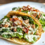 Smash Chicken Caesar Tacos