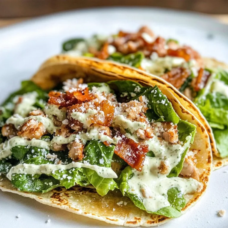 Smash Chicken Caesar Tacos