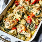 Spinach Artichoke Chicken Bake