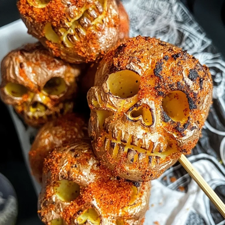 Spooky Halloween Skull Potatoes