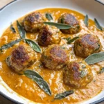 Turkey Meatballs in Pumpkin Sage Sauce