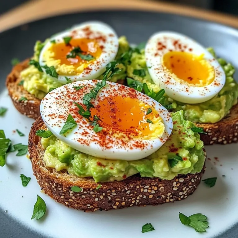 Avocado Cottage Toasts with Soft-Boiled Eggs & Paprika