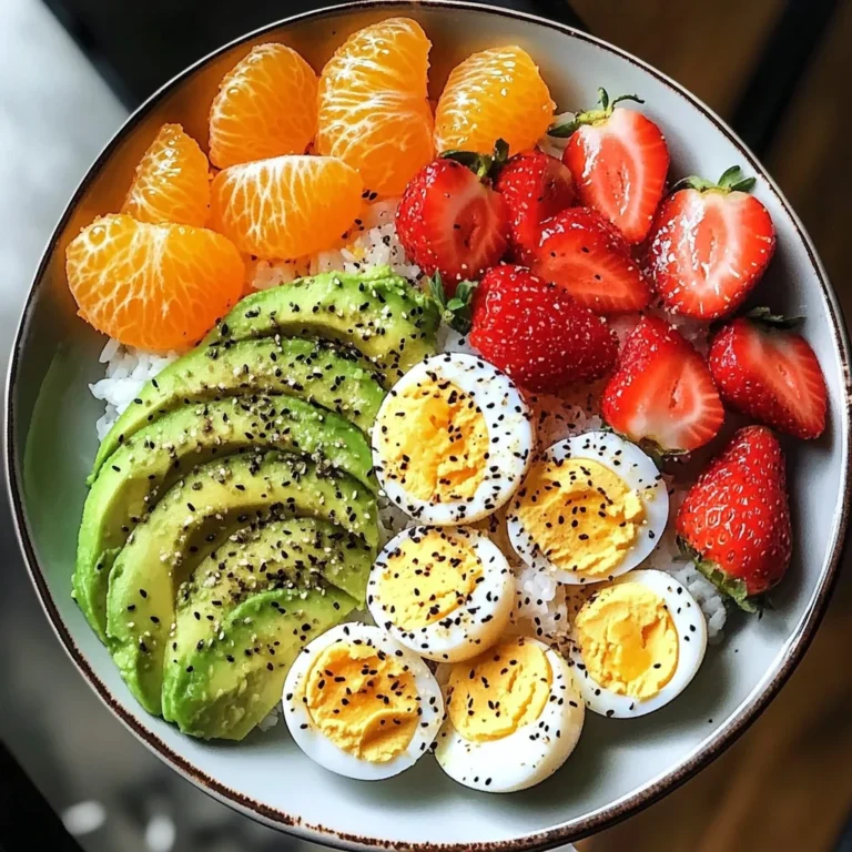 Avocado Rice Cake & Fruit Power Plate