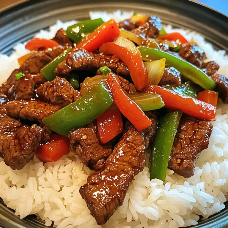 Beef & Pepper Stir-Fry with Rice