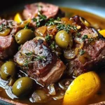 Braised Lamb Neck with Lemon, Olives & Warm Spices