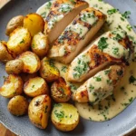 Creamy Garlic Herb Chicken with Golden Potatoes