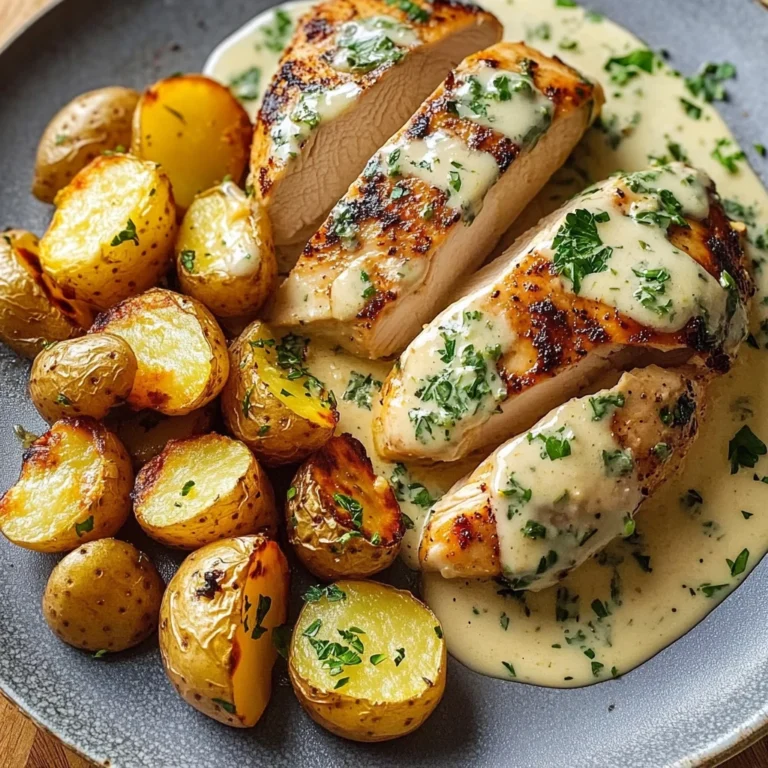 Creamy Garlic Herb Chicken with Golden Potatoes