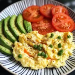 Creamy Scrambled Eggs with Tomato & Avocado