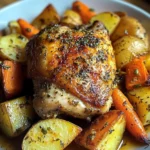 Herb-Roasted Chicken Thighs with Golden Potatoes & Sweet Carrots