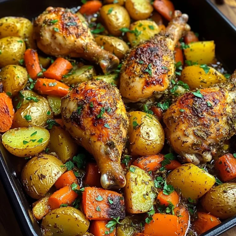 Herb Roasted Chicken Drumsticks with Veggies