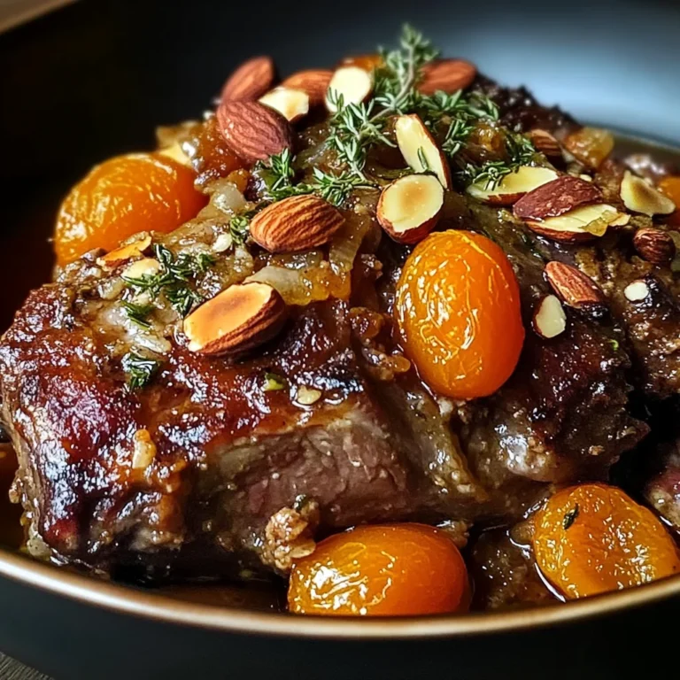 Moroccan Lamb Shoulder with Apricots and Almonds
