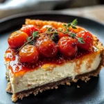 Savory Cheesecake with Roasted Tomato Jam & Parmesan Crust