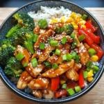 Sticky Teriyaki Chicken Stir-Fry Bowl
