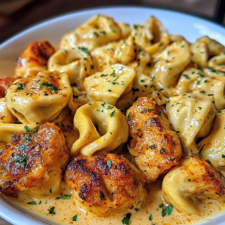 Velvety Cajun Chicken Tortellini with Three-Cheese Sauce
